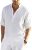 COOFANDY Men’s Cotton Linen Henley Shirt Long Sleeve Hippie Casual Beach T Shirts